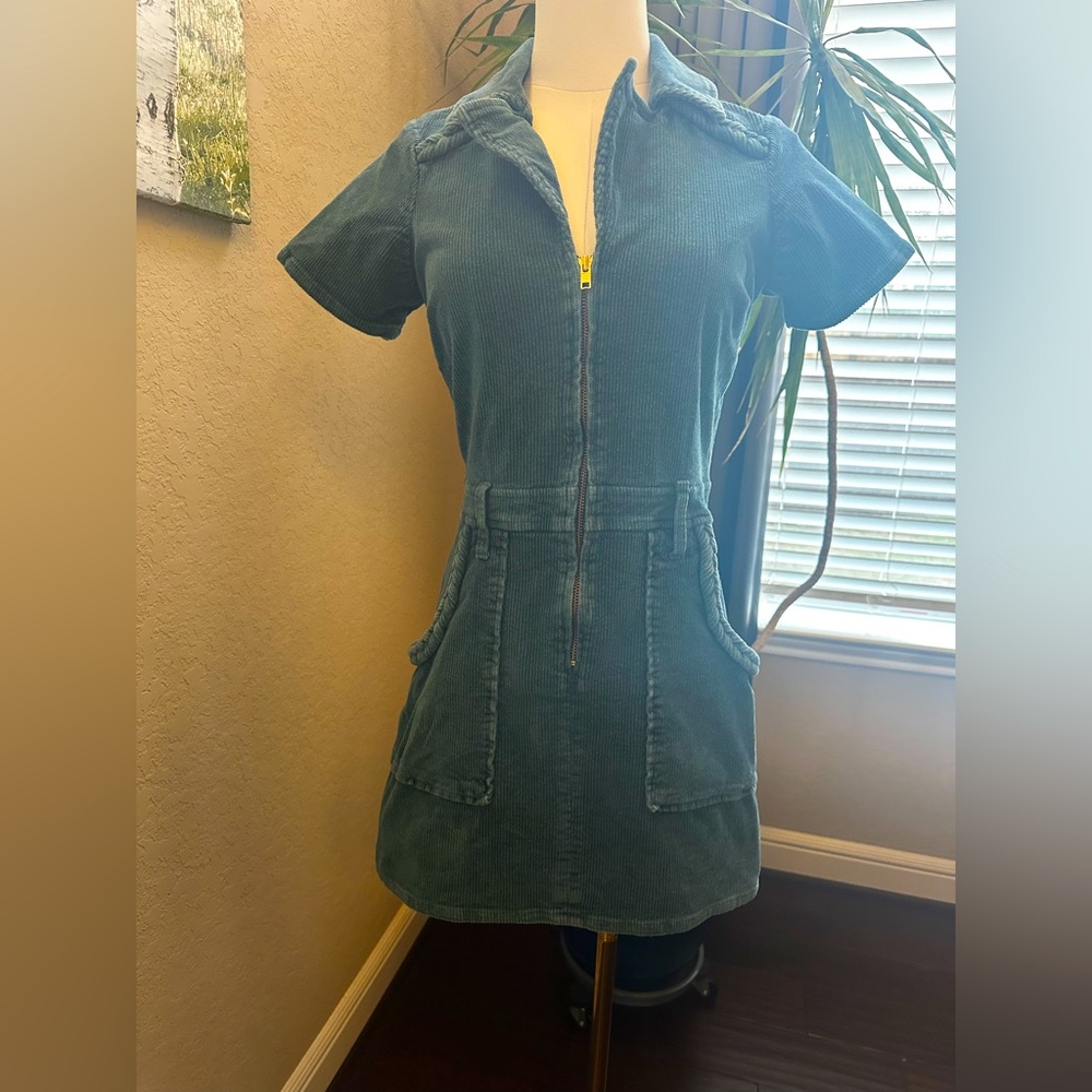 Show Me Your Mumu | Corduroy Mini Zip Up Dress | Medium | Fit and Flare